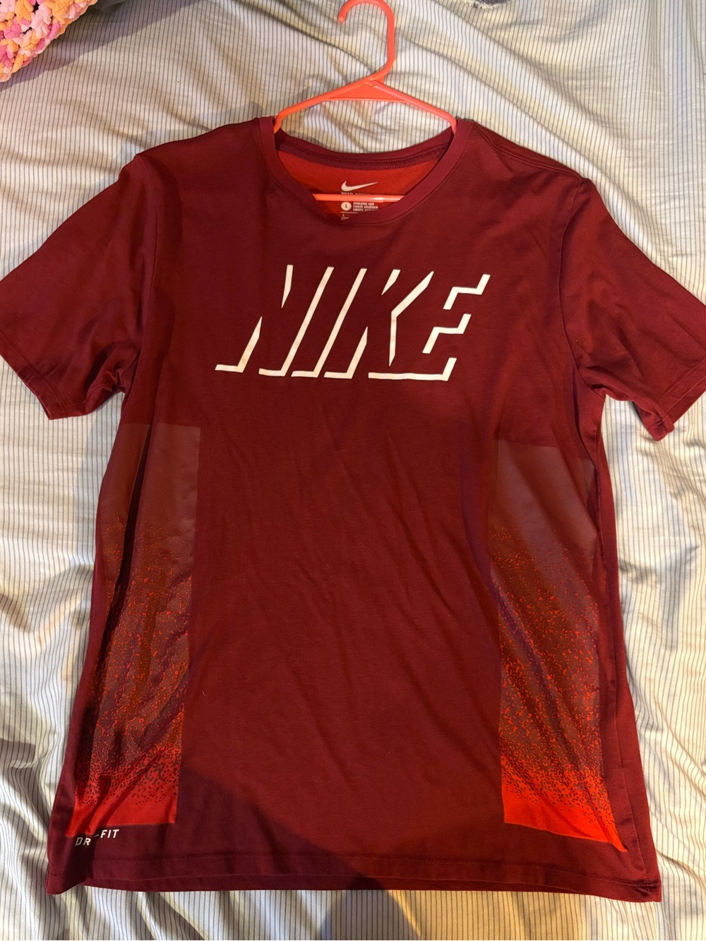 Nike Men's Maroon Short-Sleeve Dri-FIT